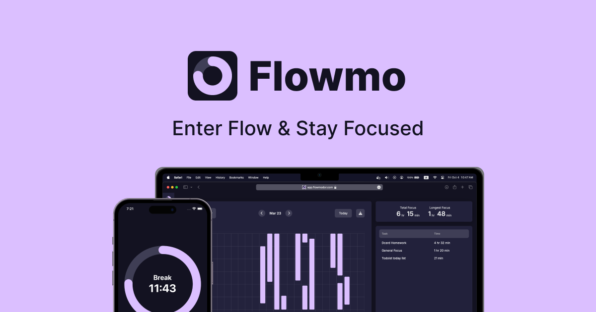 Flowmo A Flowmodoro Timer Helping You Enter Flow State